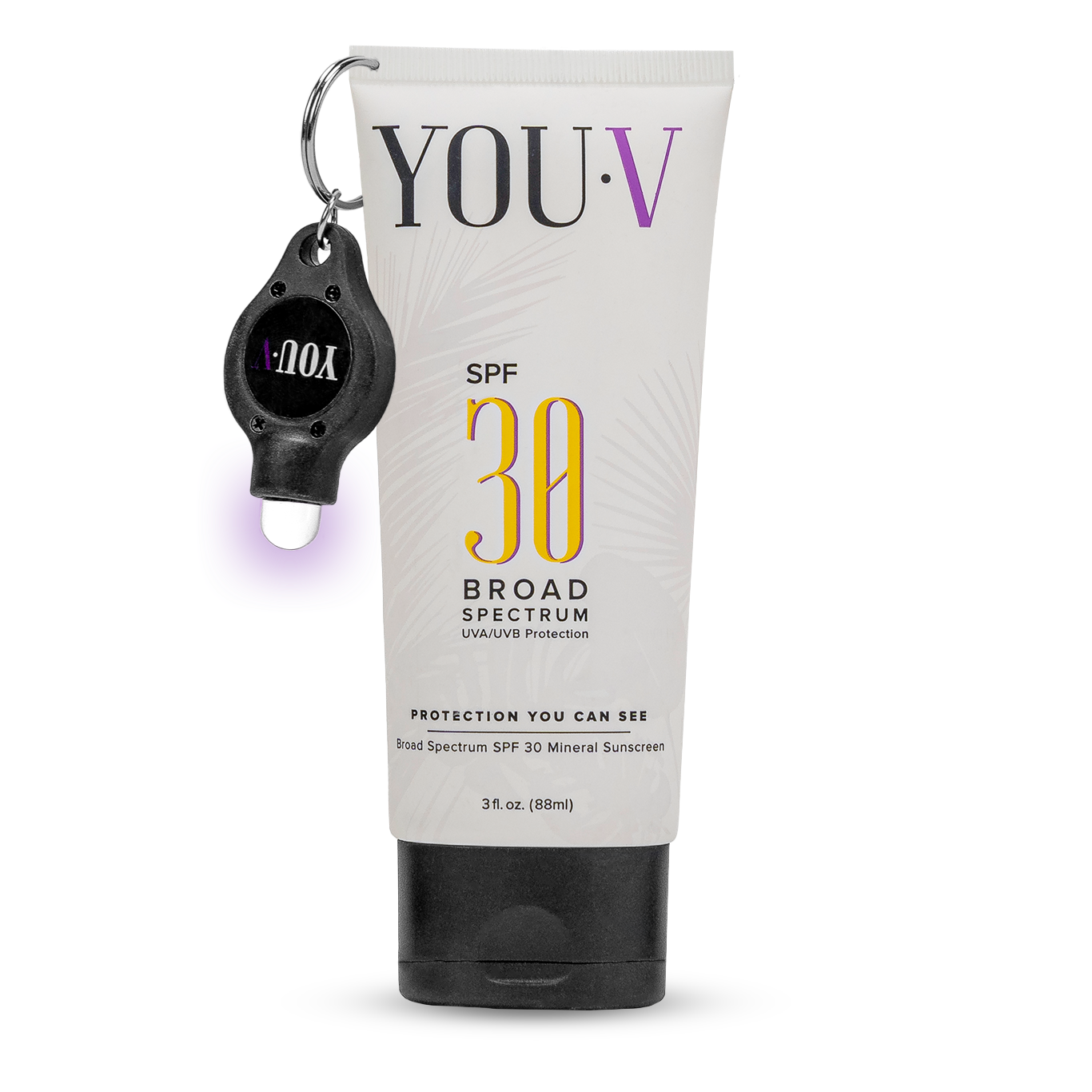 Sunscreen You Can See SPF 30 Mineral UV Flashlight