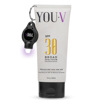 Sunscreen You Can See SPF 30 Mineral UV Flashlight